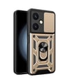 Vivo Y27 Uyumlu Kılıf Pars Lens Yüzüklü Silikon - Gold Belirtilmemiş