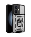 Vivo Y27 Uyumlu Kılıf Pars Lens Yüzüklü Silikon - Gümüş Belirtilmemiş