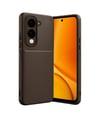Vivo Y29s Uyumlu Auto Focus Karbon Kapak - Kahverengi Belirtilmemiş