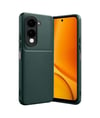 Vivo Y29s Uyumlu Auto Focus Karbon Kapak - Koyu Yeşil Belirtilmemiş