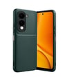 Vivo Y29s Uyumlu Auto Focus Karbon Kapak - Koyu Yeşil Belirtilmemiş