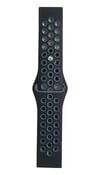 Watch 20mm Uyumlu Spor Delikli Kordon - Siyah-gri -