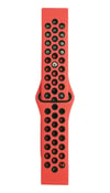 Watch 20mm Uyumlu Spor Delikli Kordon - Kırmızı-siyah Diğer