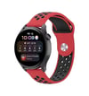 Watch 20mm Uyumlu Spor Delikli Kordon - Kırmızı-siyah Diğer