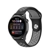 Watch 20mm Uyumlu Spor Delikli Kordon - Siyah-gri -