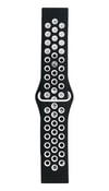 Watch 22mm Uyumlu Spor Delikli Kordon - Siyah-beyaz -