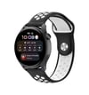 Watch 22mm Uyumlu Spor Delikli Kordon - Siyah-beyaz -