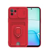 Xiaomi Mi 11 Lite Uyumlu Kılıf Zuma Kartvizitli Yüzüklü Silikon - Kırmızı Belirtilmemiş