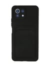 Xiaomi Mi 11 Uyumlu Kılıf Kelvin Kartvizitli Silikon - Siyah Belirtilmemiş