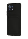 Xiaomi Mi 11 Uyumlu Kılıf Kelvin Kartvizitli Silikon - Siyah Belirtilmemiş