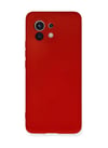 Xiaomi Mi 11 Uyumlu Kılıf Nano İçi Kadife Silikon - Kırmızı Belirtilmemiş