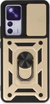 Xiaomi Mi 12t Pro Uyumlu Kılıf Pars Lens Yüzüklü Silikon - Gold Belirtilmemiş