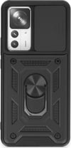 Xiaomi Mi 12t Pro Uyumlu Kılıf Pars Lens Yüzüklü Silikon - Siyah Belirtilmemiş