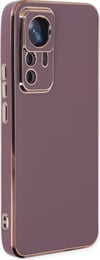 Xiaomi Mi 12t Pro Uyumlu Kılıf Volet Silikon - Mor Belirtilmemiş