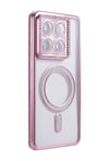 Xiaomi Mi 14t Pro Uyumlu Joke Simli Magneticsafe Kılıf - Pembe Belirtilmemiş