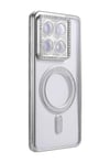 Xiaomi Mi 14t Pro Uyumlu Joke Simli Magneticsafe Kılıf - Gümüş Belirtilmemiş