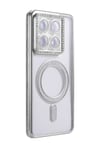 Xiaomi Mi 14t Pro Uyumlu Joke Simli Magneticsafe Kılıf - Gümüş Belirtilmemiş
