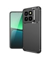 Xiaomi Mi 14t Pro Uyumlu Kılıf Auto Focus Karbon Kapak - Siyah Belirtilmemiş