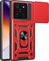 Xiaomi Mi 14t Pro Uyumlu Kılıf Pars Lens Yüzüklü Silikon - Kırmızı Belirtilmemiş