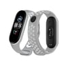 Xiaomi Mi Band 6 Uyumlu Spor Delikli Kordon - Gri-kırmızı Diğer