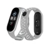 Xiaomi Mi Band 6 Uyumlu Spor Delikli Kordon - Gri-kırmızı Diğer