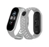 Xiaomi Mi Band 6 Uyumlu Spor Delikli Kordon - Gri-kırmızı Diğer