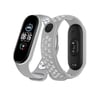 Xiaomi Mi Band 6 Uyumlu Spor Delikli Kordon - Gri-kırmızı Diğer