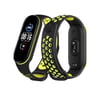 Xiaomi Mi Band 7 Uyumlu Spor Delikli Kordon - Siyah-yeşil Diğer