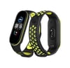Xiaomi Mi Band 7 Uyumlu Spor Delikli Kordon - Siyah-yeşil Diğer