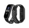 Xiaomi Mi Band 7 Uyumlu Spor Delikli Kordon - Siyah-gri -