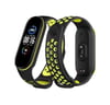 Xiaomi Mi Band 7 Uyumlu Spor Delikli Kordon - Siyah-yeşil Diğer