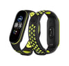 Xiaomi Mi Band 7 Uyumlu Spor Delikli Kordon - Siyah-yeşil Diğer