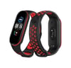 Xiaomi Mi Band 7 Uyumlu Spor Delikli Kordon - Siyah-kırmızı -