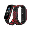 Xiaomi Mi Band 7 Uyumlu Spor Delikli Kordon - Siyah-kırmızı -