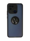 Xiaomi Poco C40 Uyumlu Kılıf Montreal Yüzüklü Silikon Kapak - Siyah Belirtilmemiş