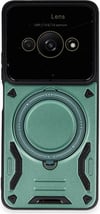 Xiaomi Poco C61 Uyumlu Kılıf Joy Lens Standlı Kapak - Koyu Yeşil Belirtilmemiş