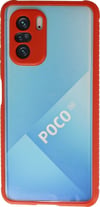 Xiaomi Poco F3 Uyumlu Kılıf Miami Şeffaf Silikon - Kırmızı Belirtilmemiş