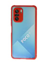 Xiaomi Poco F3 Uyumlu Kılıf Miami Şeffaf Silikon - Kırmızı Belirtilmemiş