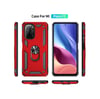 Xiaomi Poco F3 Uyumlu Kılıf Sofya Yüzüklü Silikon Kapak - Kırmızı Belirtilmemiş