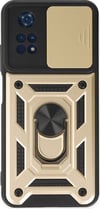 Xiaomi Poco M4 Pro 4g Uyumlu Kılıf Pars Lens Yüzüklü Silikon - Gold Belirtilmemiş