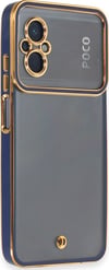 Xiaomi Poco M5 Uyumlu Kılıf Liva Lens Silikon - Mavi Belirtilmemiş
