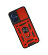Xiaomi Poco M5 Uyumlu Kılıf Pars Lens Yüzüklü Silikon - Kırmızı Belirtilmemiş