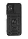 Xiaomi Poco M5 Uyumlu Kılıf Pars Lens Yüzüklü Silikon - Siyah Belirtilmemiş