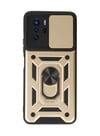 Xiaomi Poco X3 Gt Uyumlu Kılıf Pars Lens Yüzüklü Silikon - Gold Belirtilmemiş
