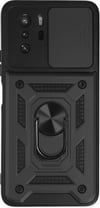 Xiaomi Poco X3 Gt Uyumlu Kılıf Pars Lens Yüzüklü Silikon - Siyah Belirtilmemiş