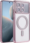 Xiaomi Poco X6 Pro Uyumlu Joke Simli Magneticsafe Kılıf - Pembe Belirtilmemiş