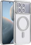 Xiaomi Poco X6 Pro Uyumlu Joke Simli Magneticsafe Kılıf - Gümüş Belirtilmemiş