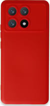 Xiaomi Poco X6 Pro Uyumlu Kılıf Nano İçi Kadife Silikon - Kırmızı Belirtilmemiş