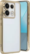 Xiaomi Poco X6 Uyumlu Kılıf Lensli Silikon - Gold Belirtilmemiş
