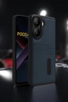 Xiaomi Poco X7 Pro Uyumlu Kılıf Sara Kartvizitli Deri Kılıf - Taba Belirtilmemiş
